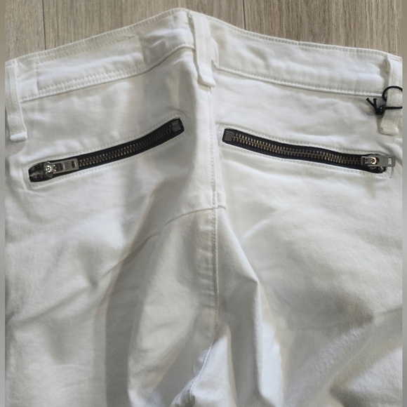 Rag & Bone Womans White High Rise Biker Jean NWT (24) - Picture 9 of 12